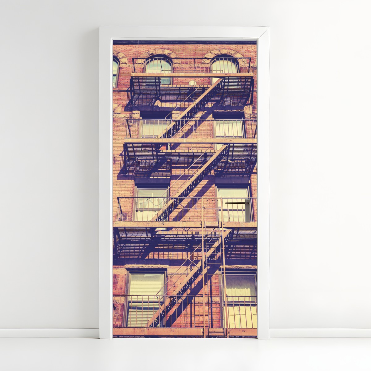 Türaufkleber vintage feuertreppen aus New York – Wallnifity®