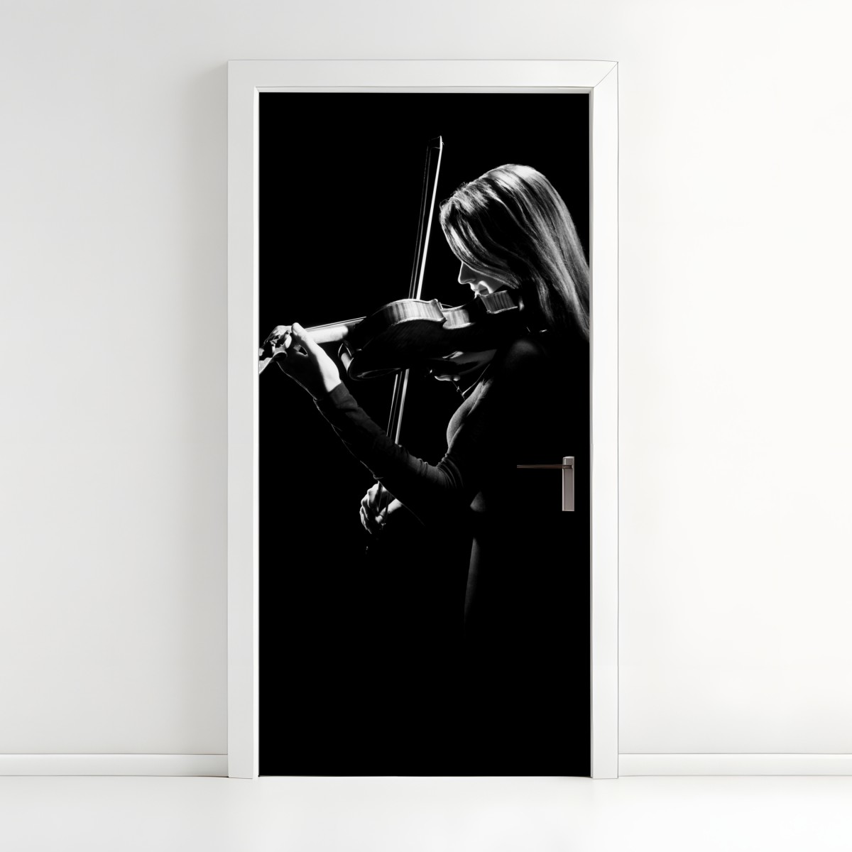 Türaufkleber elegante geigerin silhouette – Wallnifity®