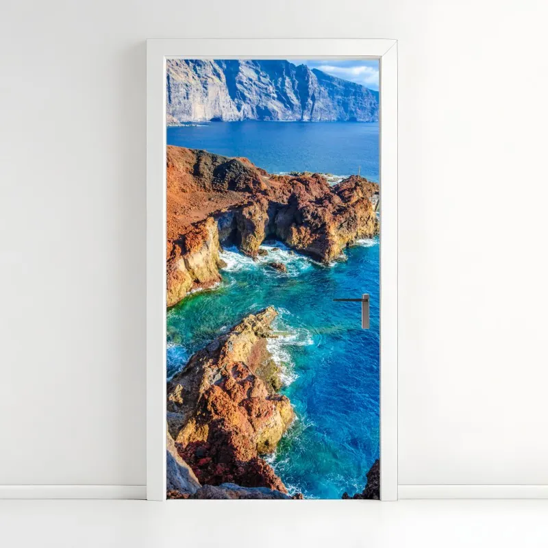 Türaufkleber lebendige lupinenwiesen bei Vestrahorn, Island – Wallnifity®