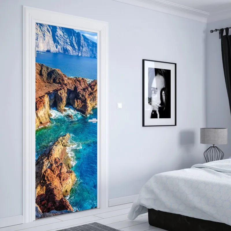 Türaufkleber lebendige lupinenwiesen bei Vestrahorn, Island – Wallnifity®
