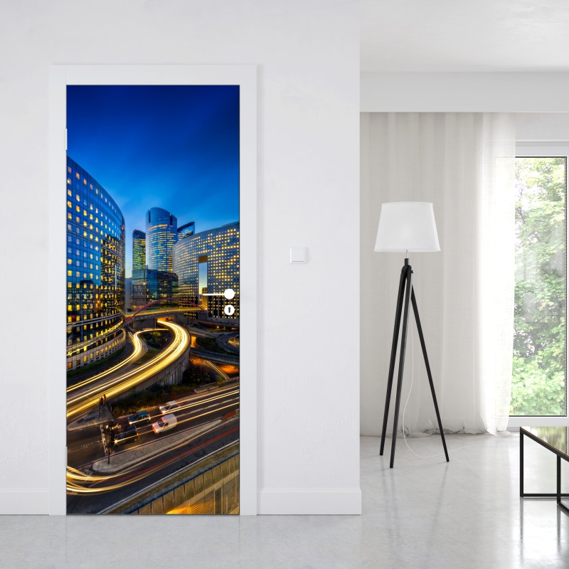 Türaufkleber zarte löwenzahnsamen in monochrom – Wallnifity®