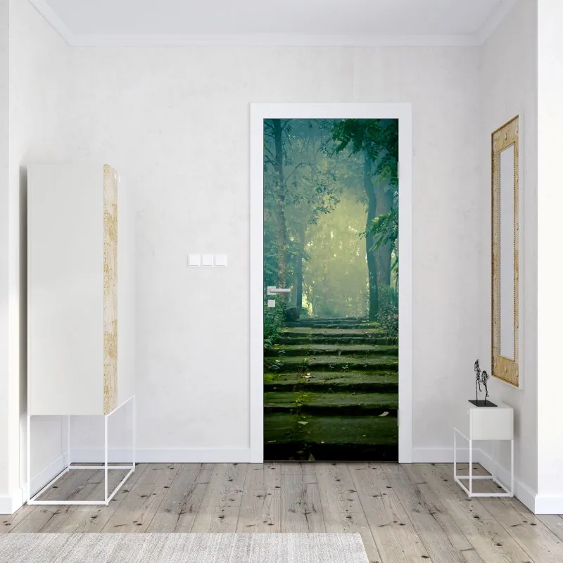 Türaufkleber lebhafte türkis und limetten aquarellspritzer – Wallnifity®