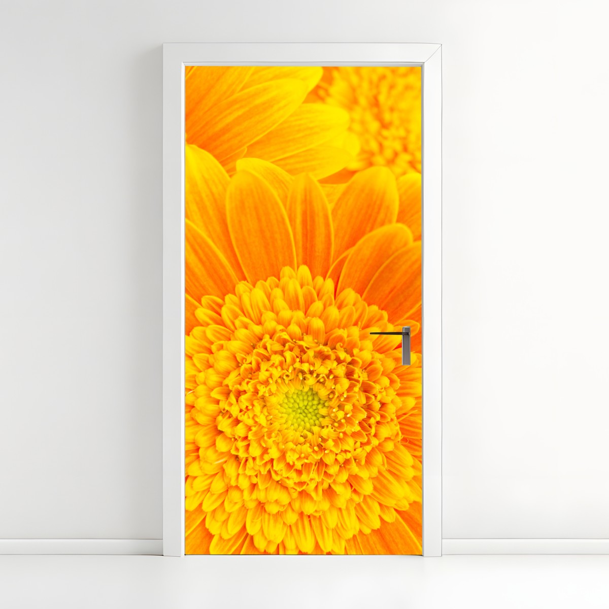 Türaufkleber intensive orange gerbera nahaufnahme – Wallnifity®