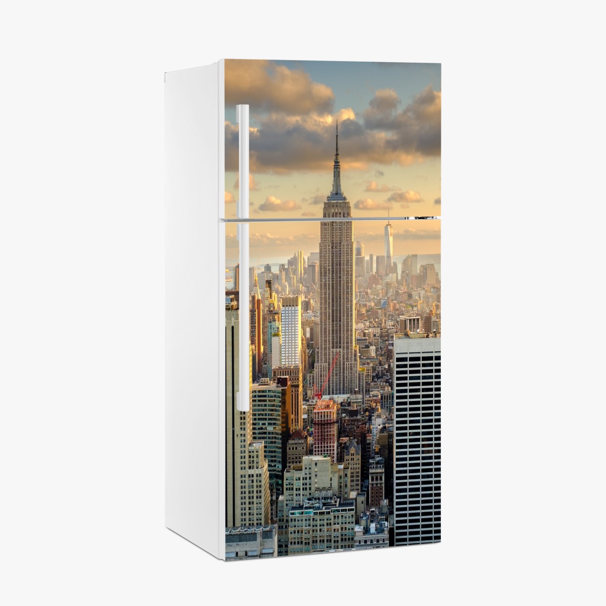 Kühlschrankaufkleber New York skyline bei sonnenuntergang – Wallnifity®