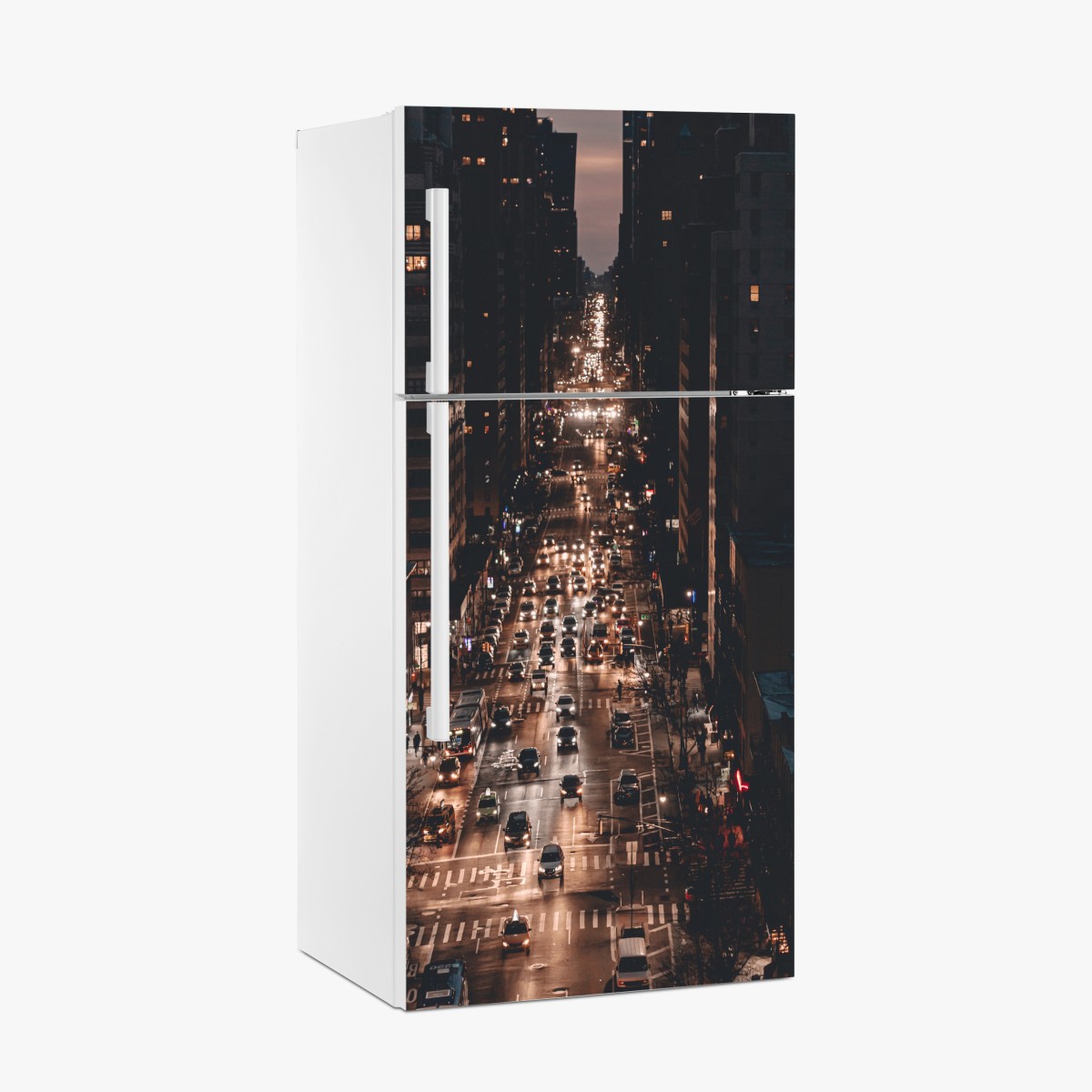 Kühlschrankaufkleber Manhattan nächtliche avenue – Wallnifity®
