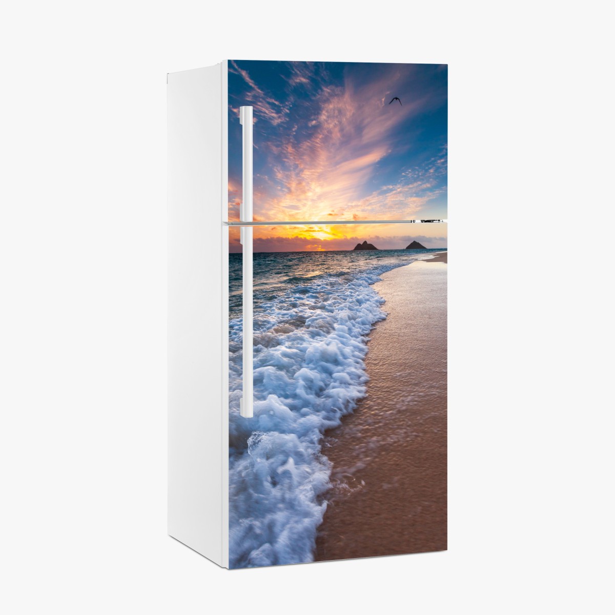 Kühlschrankaufkleber ruhiger sonnenaufgang am meeresufer – Wallnifity®
