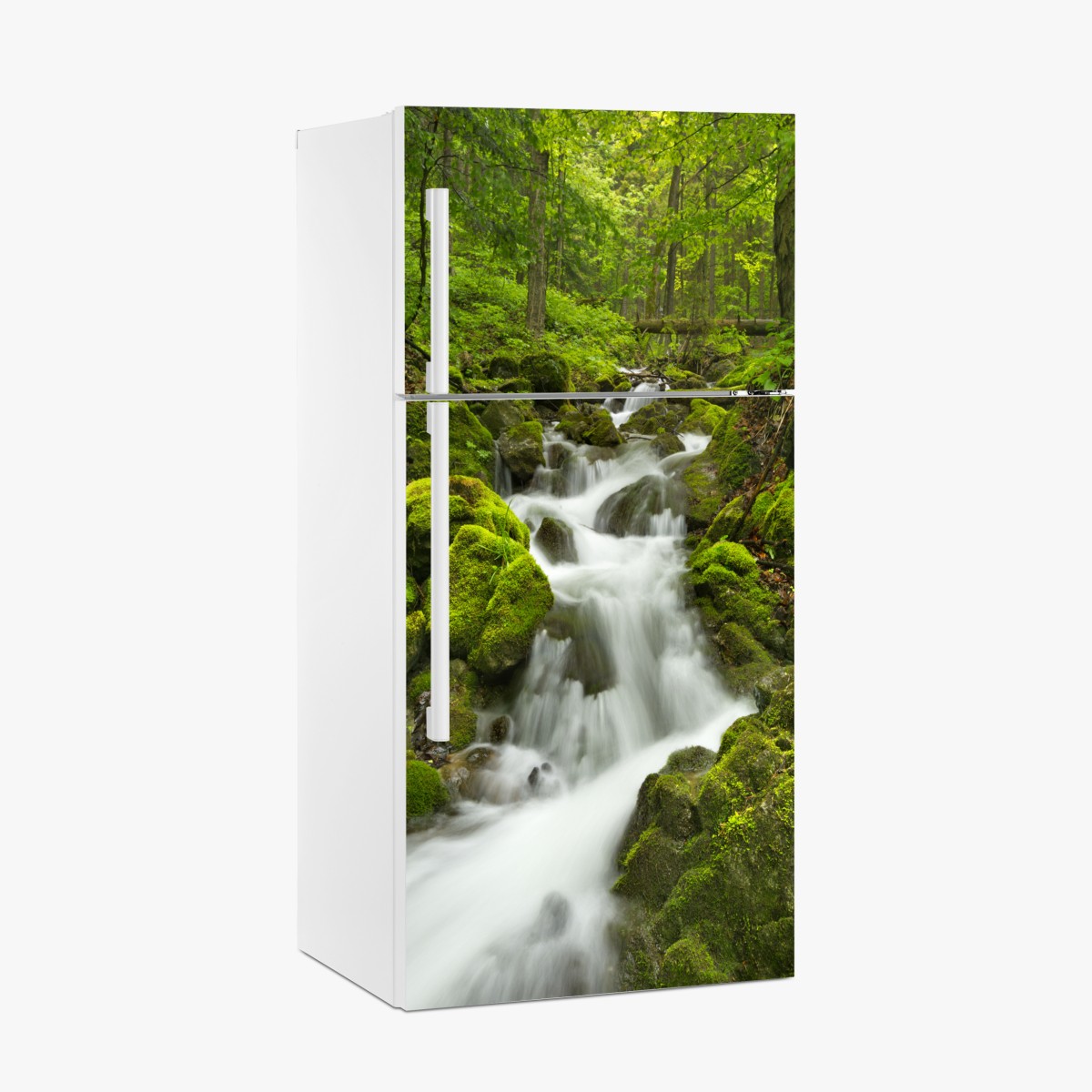 Kühlschrankaufkleber moosiger wasserfall – Wallnifity®