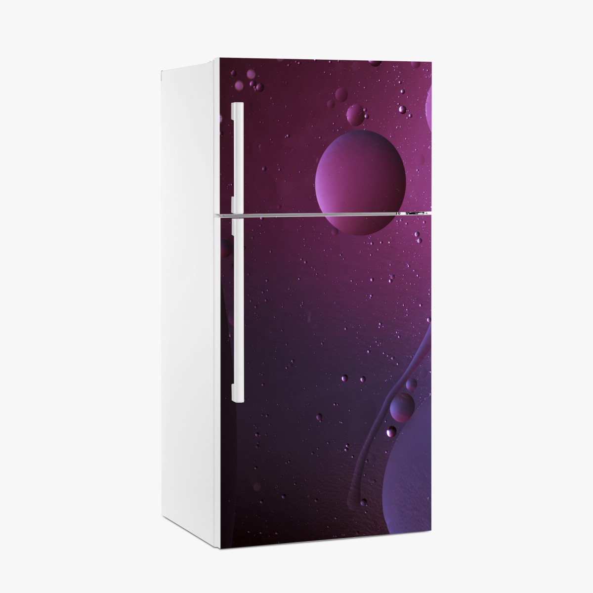 Kühlschrankaufkleber violette kosmische sphären abstrakte kunst – Wallnifity®