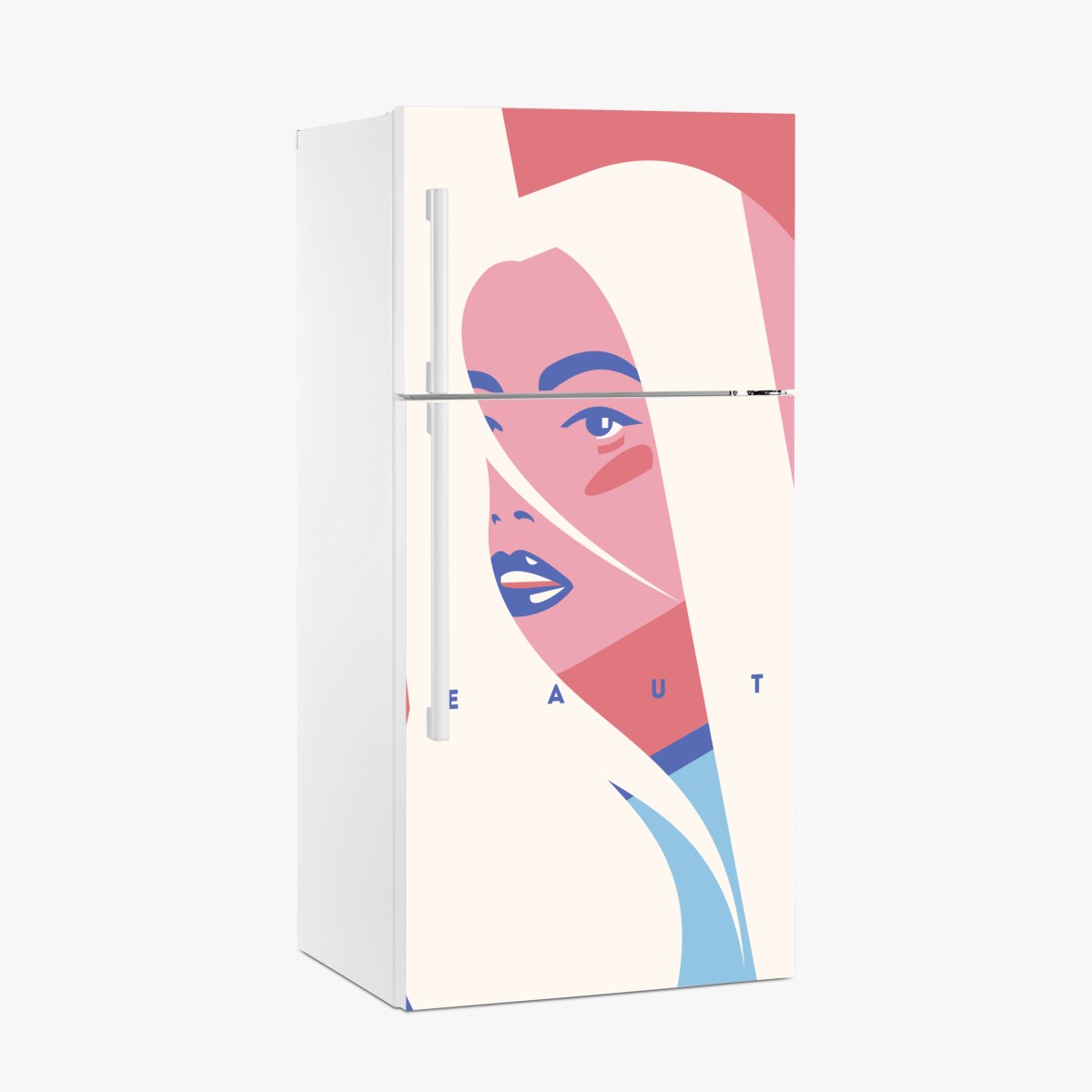 Kühlschrankaufkleber pastell pop-art porträt der schönheit – Wallnifity®