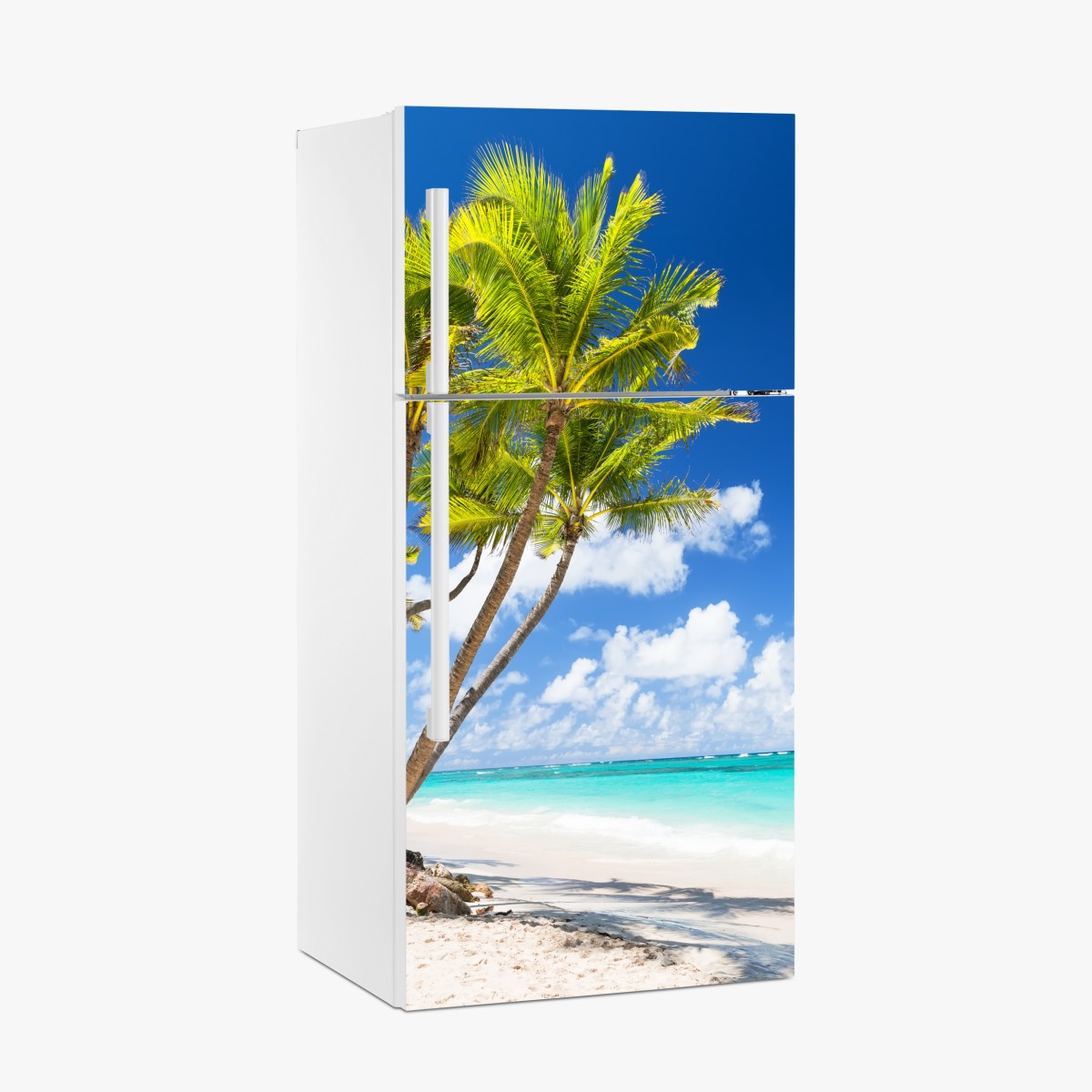 Kühlschrankaufkleber tropischer palmstrand in Punta Cana – Wallnifity®