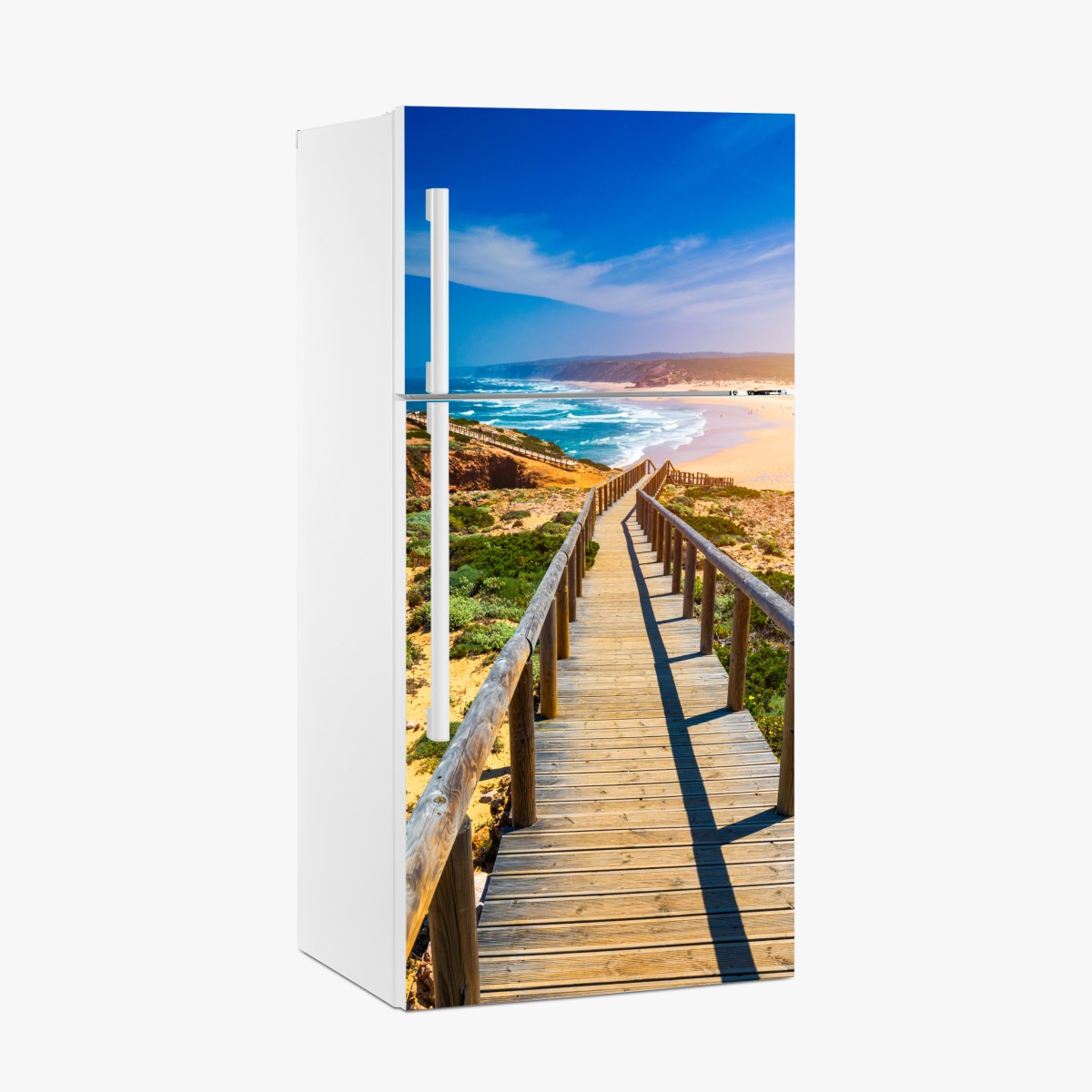 Kühlschrankaufkleber steg zur Praia da Bordeira – Wallnifity®