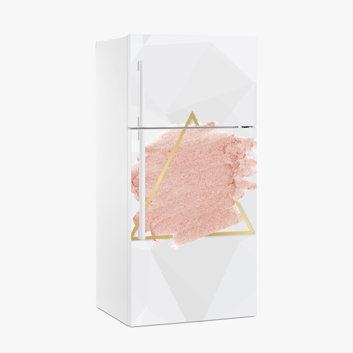 Kühlschrankaufkleber pastellrosa geometrisches dreieck – Wallnifity®