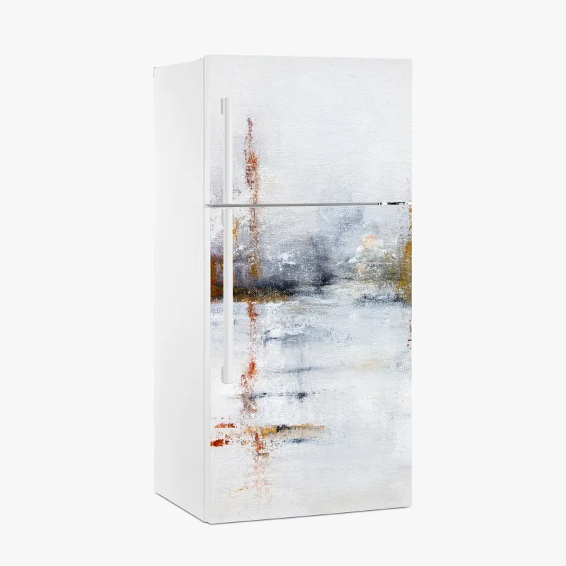Kühlschrankaufkleber lebhafte aquarell-abstraktion in warmen tönen – Wallnifity®