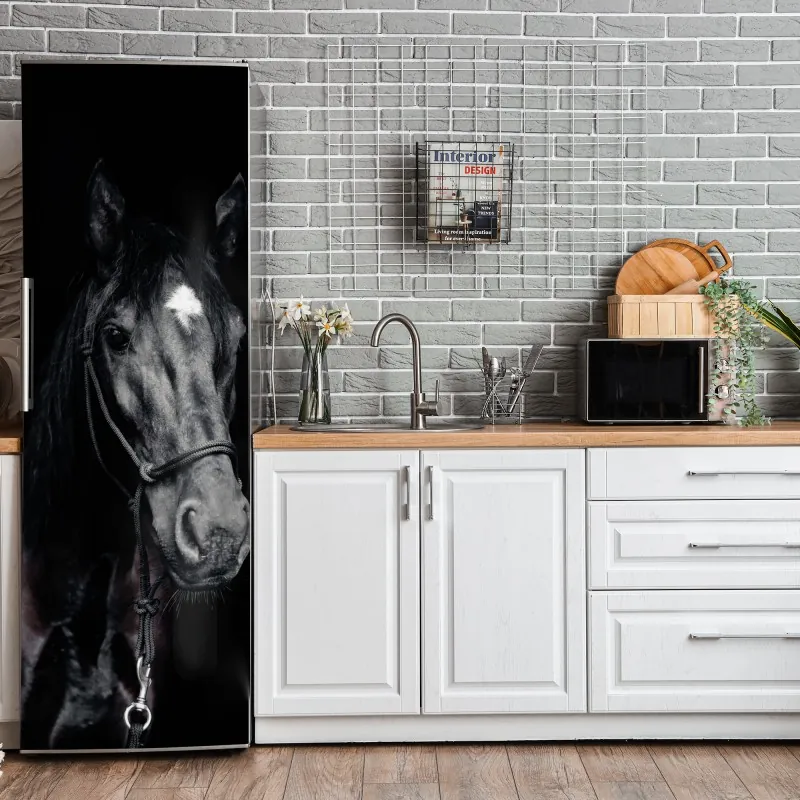 Kühlschrankaufkleber monochromes geometrisches punktmuster – Wallnifity®