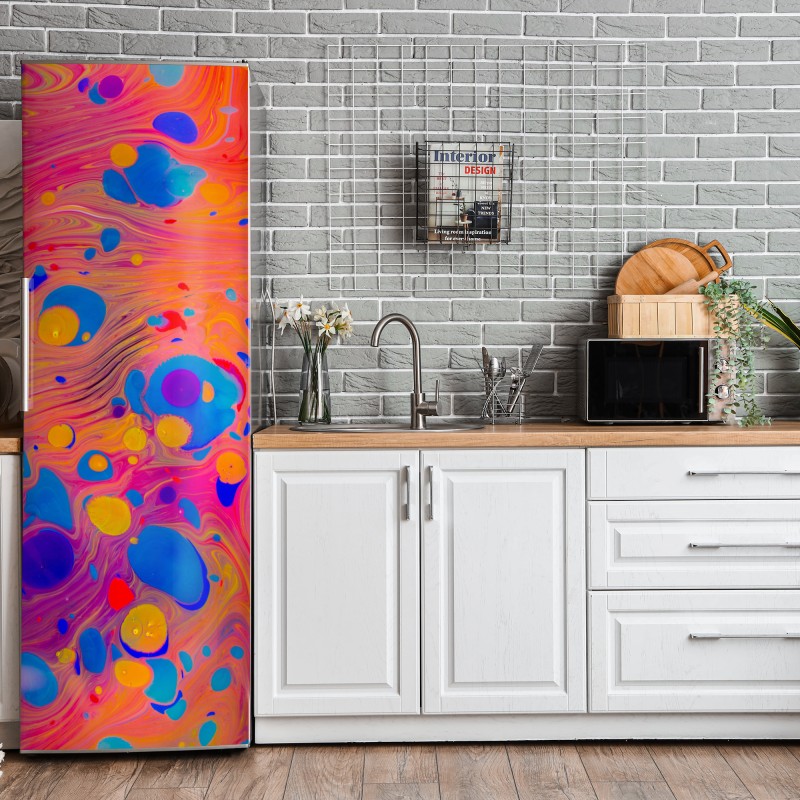 Kühlschrankaufkleber goldenes blattmuster nahtloses design – Wallnifity®