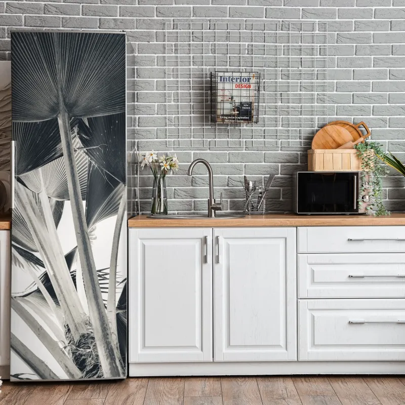 Kühlschrankaufkleber lebhafte aquarell-abstraktion in warmen tönen – Wallnifity®