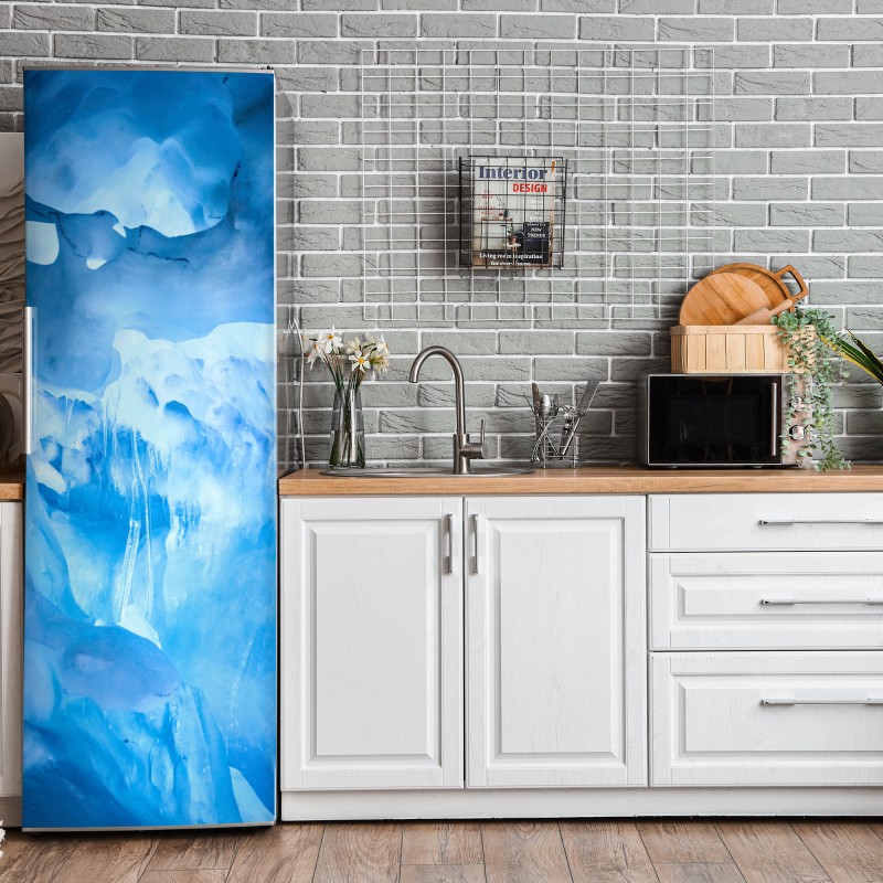 Kühlschrankaufkleber goldenes blattmuster nahtloses design – Wallnifity®