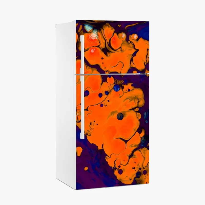 Kühlschrankaufkleber botanische linienzeichnung mit blumen – Wallnifity®