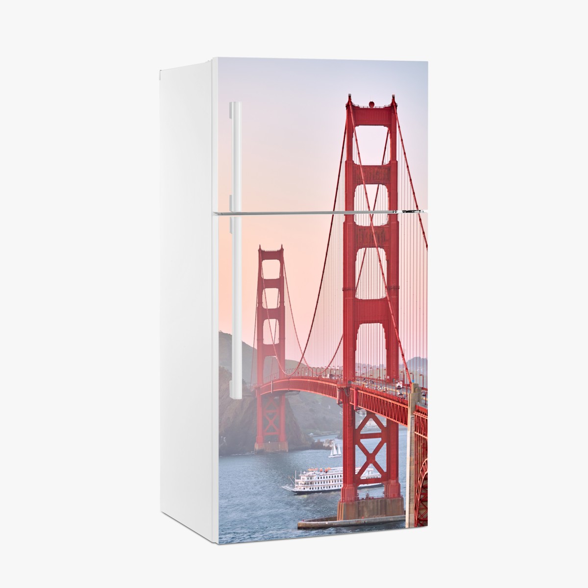 Kühlschrankaufkleber Golden Gate Bridge bei sonnenuntergang – Wallnifity®