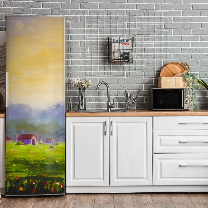 Kühlschrankaufkleber lebendige abstrakte pop-art-komposition – Wallnifity®