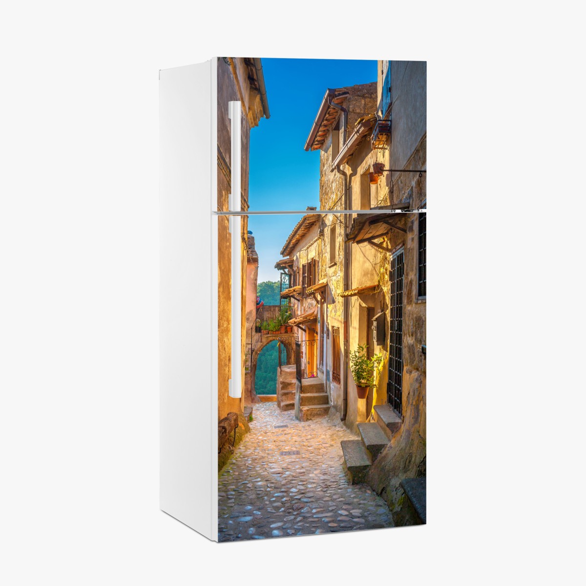 Kühlschrankaufkleber sonnenbeschienene gasse in der Toskana – Wallnifity®