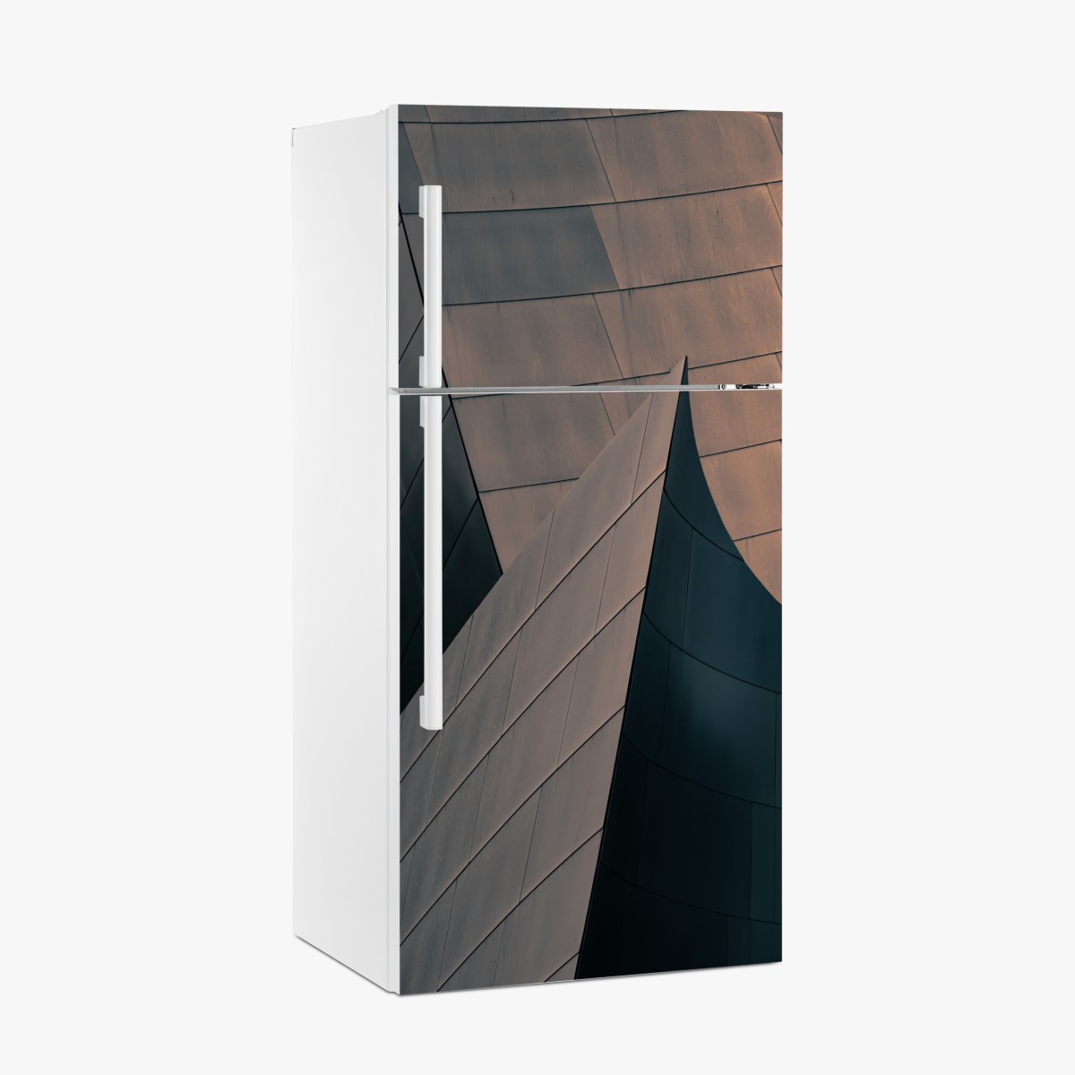 Kühlschrankaufkleber geometrische architekturformen aus metall – Wallnifity®