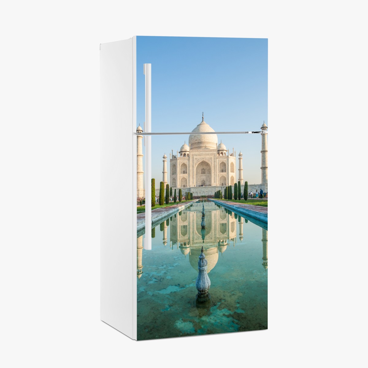 Kühlschrankaufkleber Taj Mahal spiegelung im morgendlichen licht – Wallnifity®