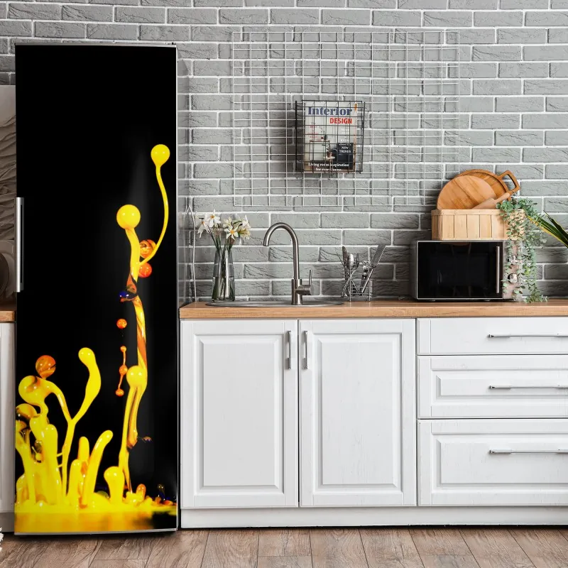 Kühlschrankaufkleber lebendige abstrakte pop-art-komposition – Wallnifity®