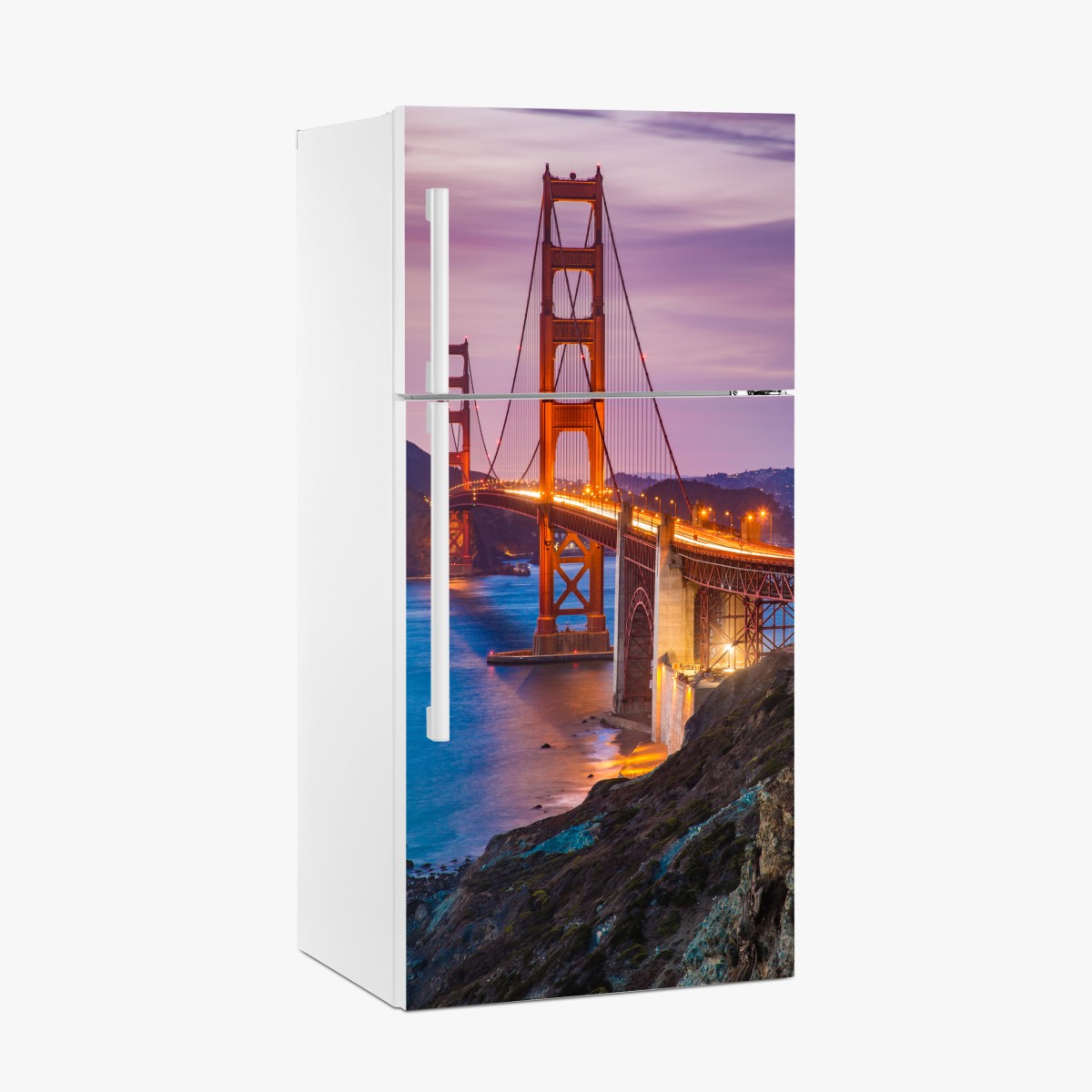 Kühlschrankaufkleber golden gate bridge bei dämmerung, San Francisco – Wallnifity®