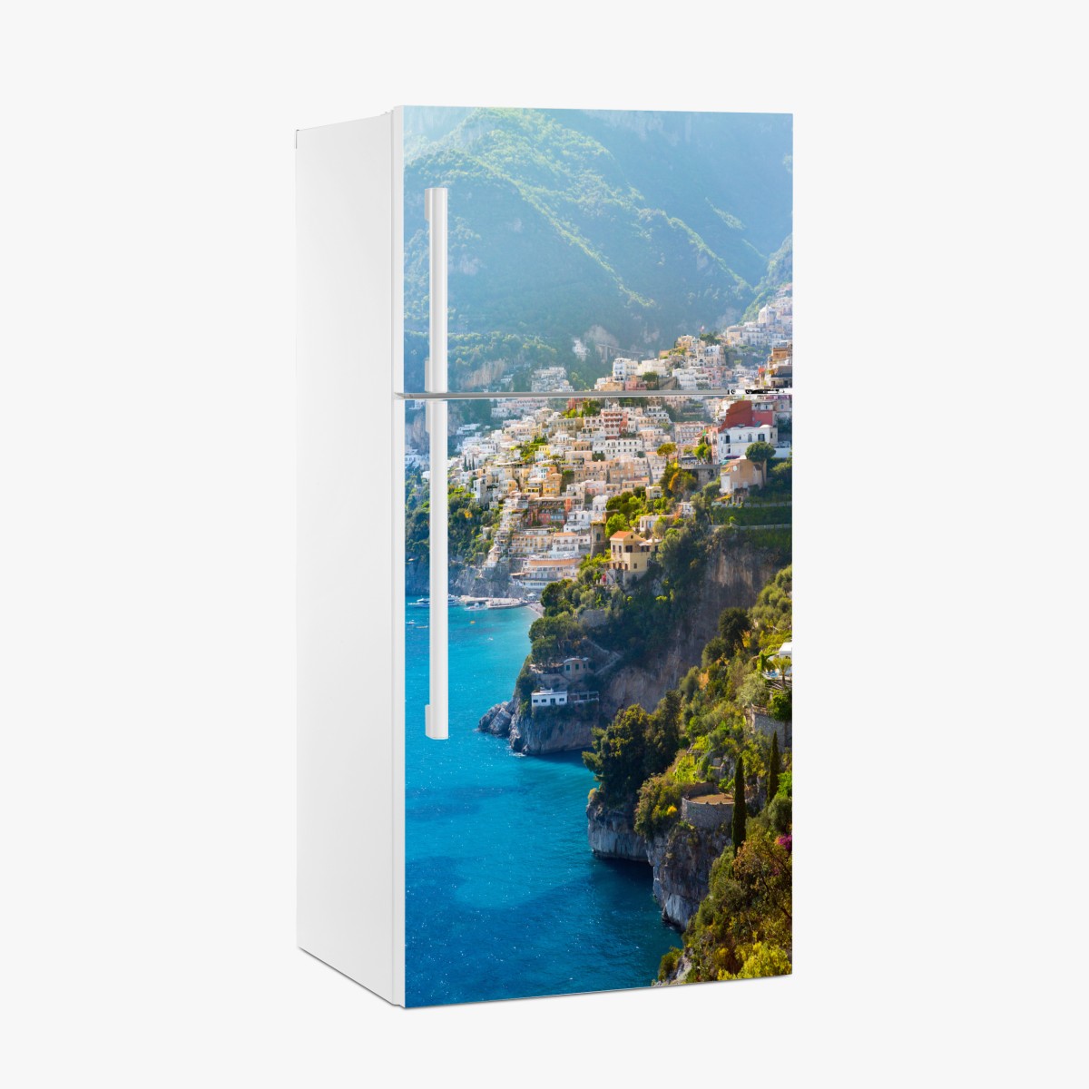 Kühlschrankaufkleber Positano küstenpanorama an der klippe – Wallnifity®