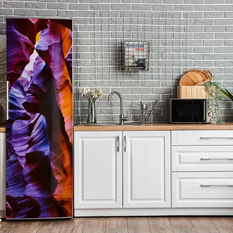 Kühlschrankaufkleber aquarell flamingo nahtloses muster – Wallnifity®