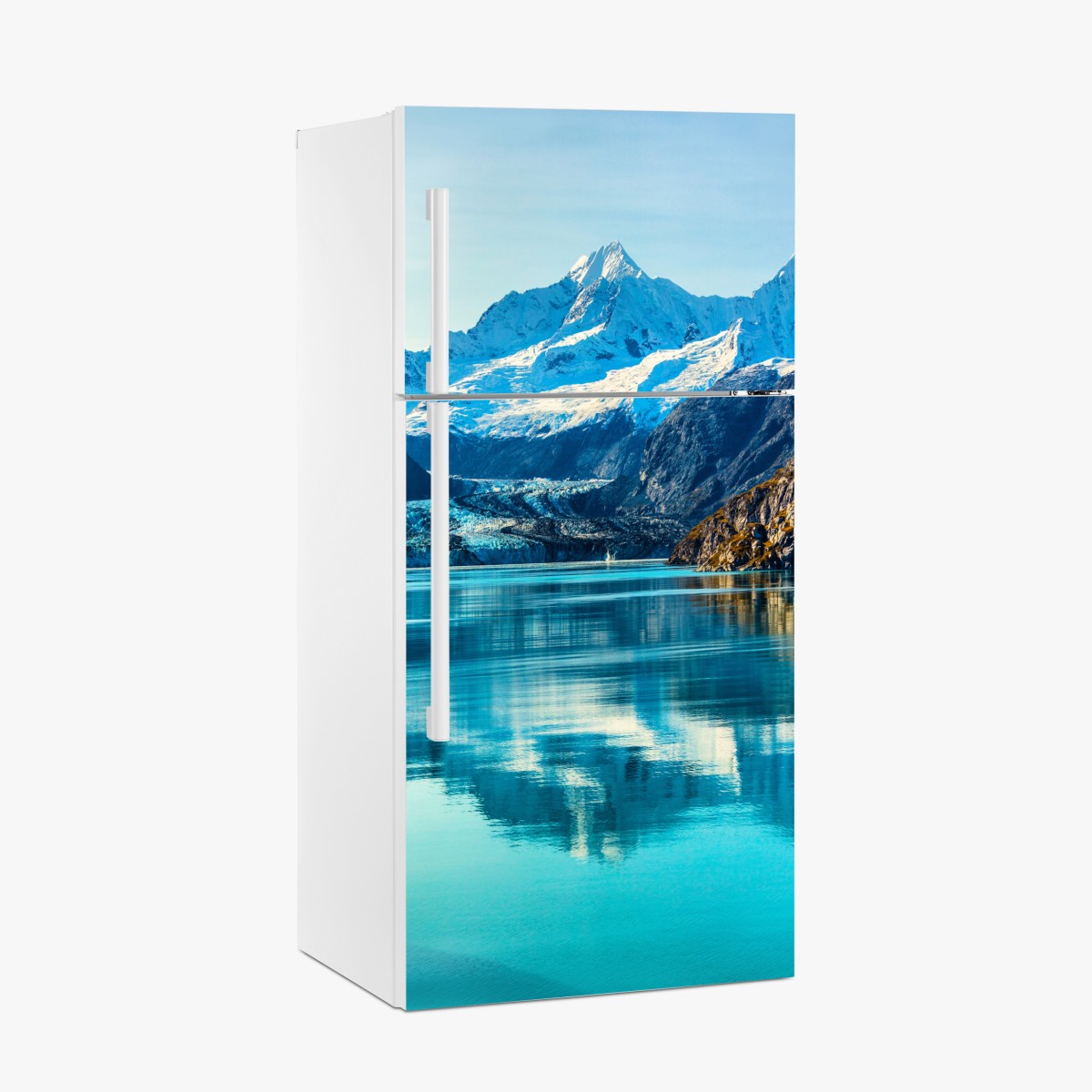 Kühlschrankaufkleber ruhiger türkisfarbener bergsee – Wallnifity®