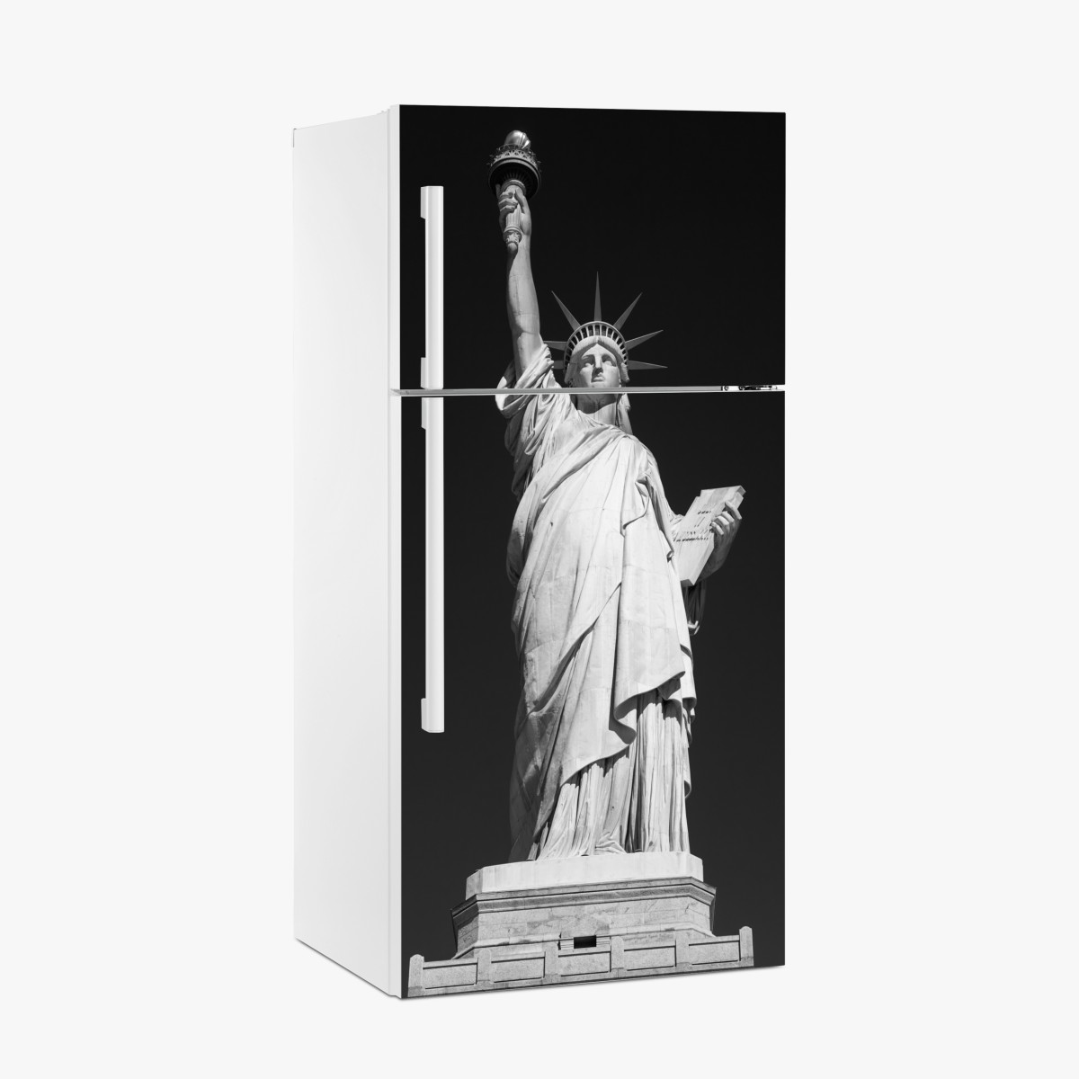 Kühlschrankaufkleber Freiheitsstatue in monochrom – Wallnifity®