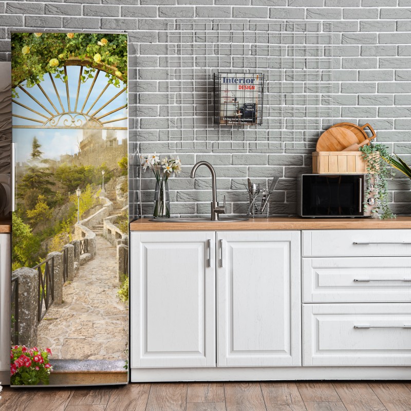 Kühlschrankaufkleber intime hände auf klaviertasten in monochrom – Wallnifity®
