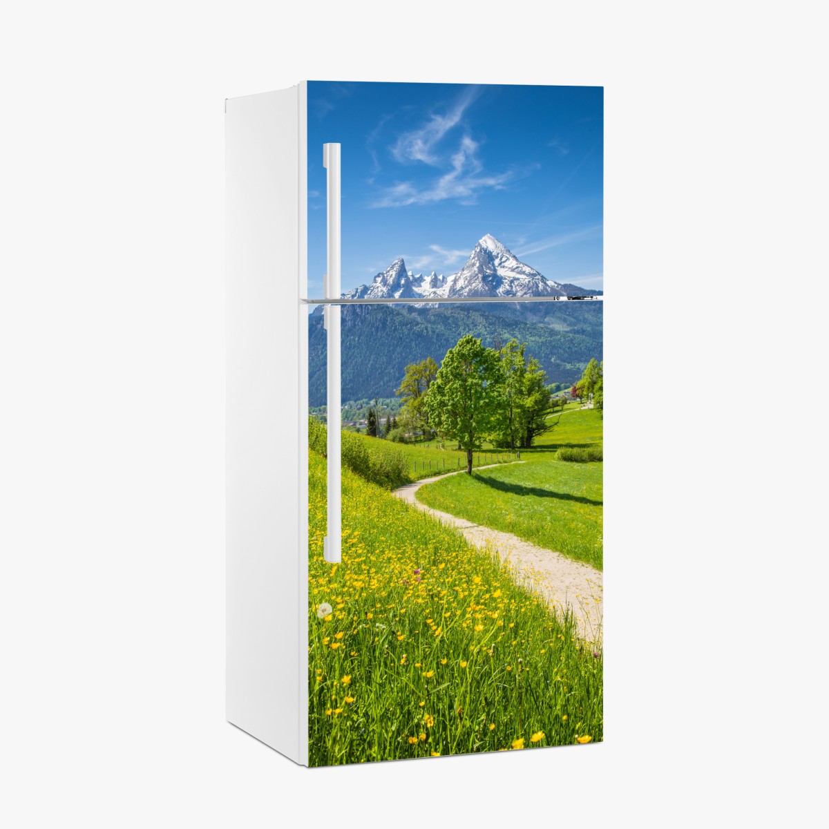Kühlschrankaufkleber alpenwiese und bergpfad – Wallnifity®
