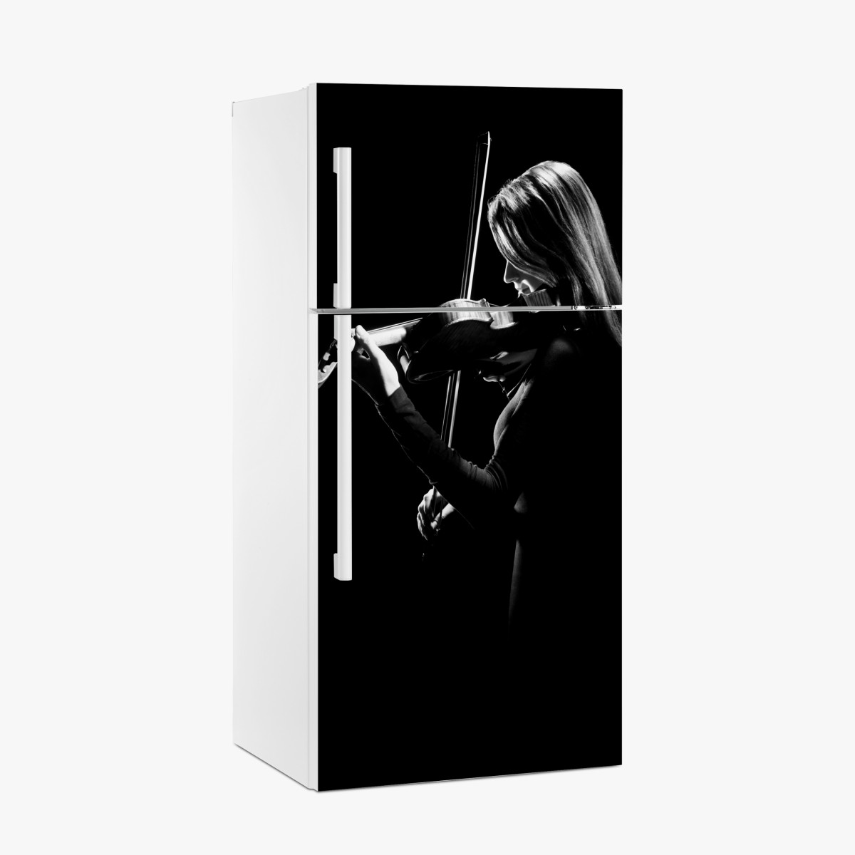 Kühlschrankaufkleber elegante geigerin silhouette – Wallnifity®