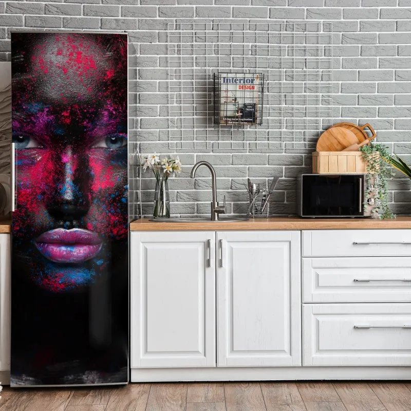 Kühlschrankaufkleber aquarellmuster mit blaubeeren und brombeeren – Wallnifity®