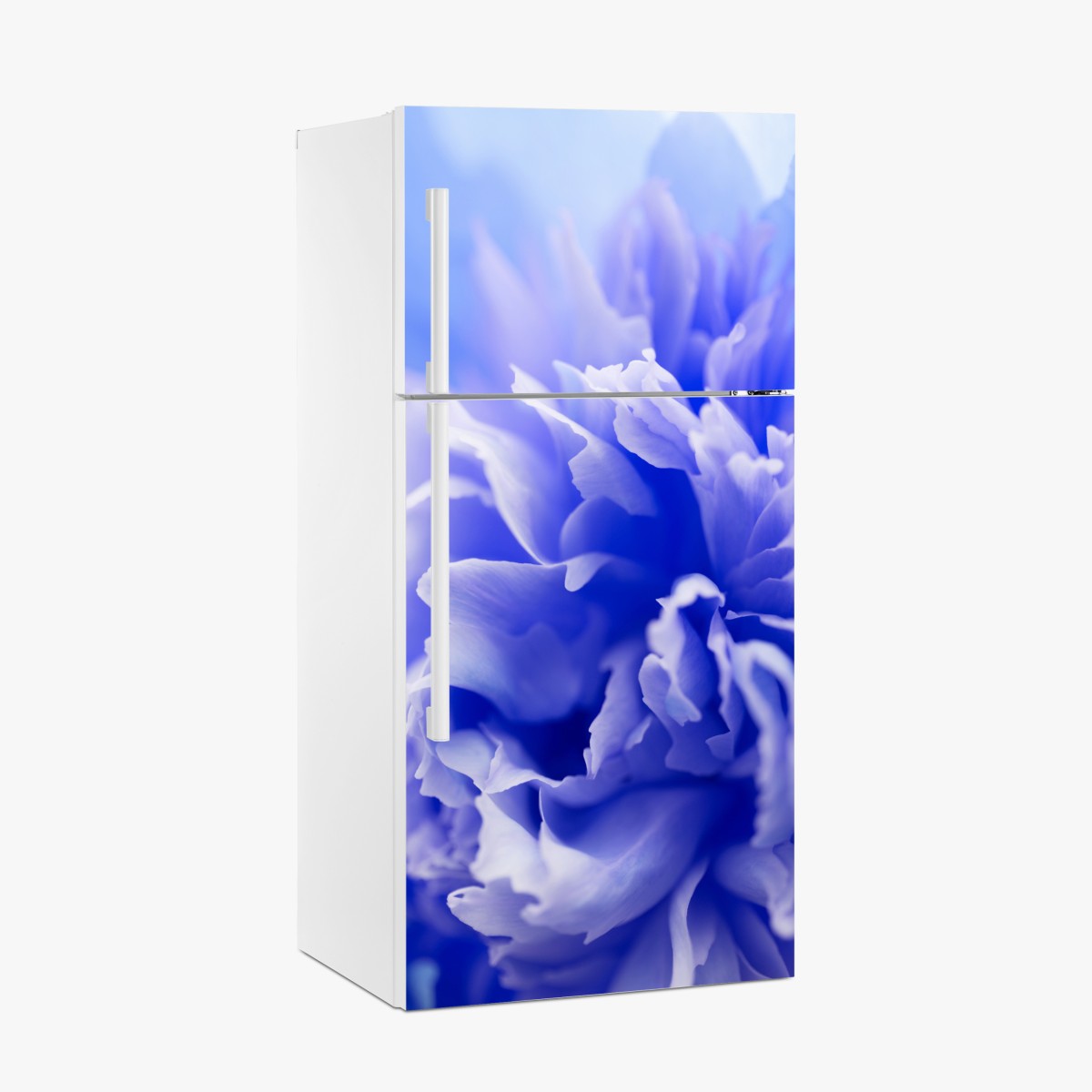 Kühlschrankaufkleber sanfte blaue abstrakte blume nahaufnahme – Wallnifity®