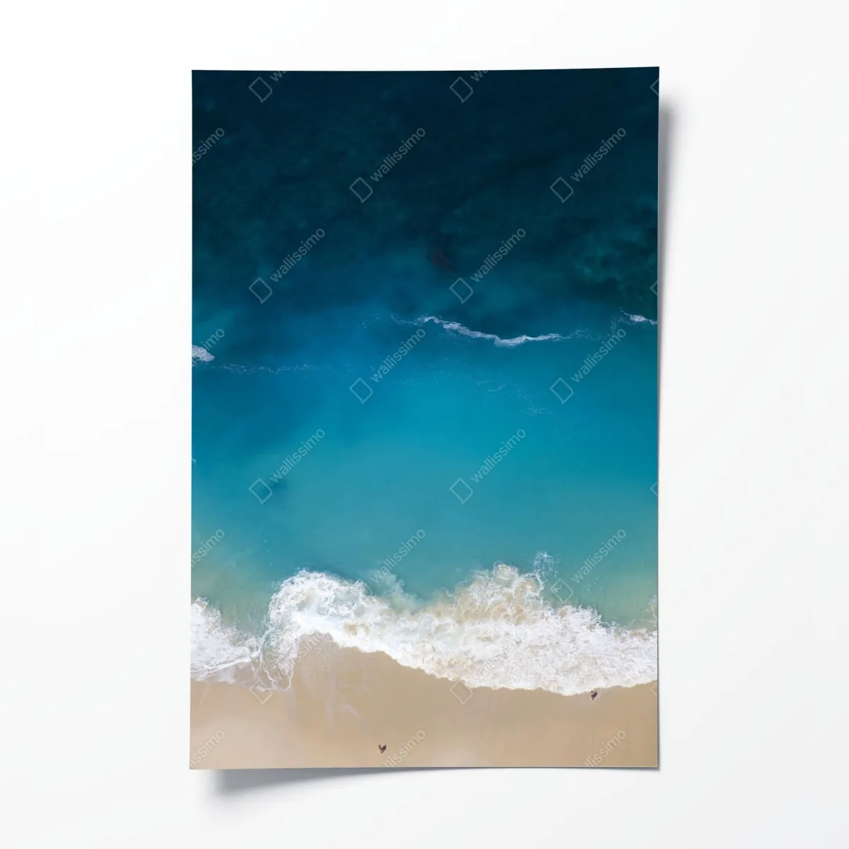 Poster luftaufnahme der türkisfarbenen küste von Nusa Penida – Wallnifity®