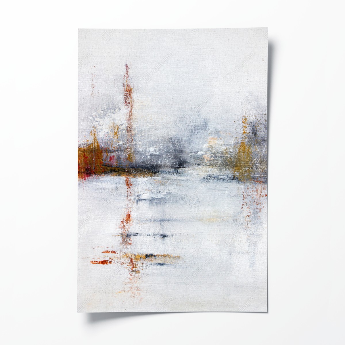 Poster ruhige abstrakte landschaft in sanften neutralen tönen – Wallnifity®