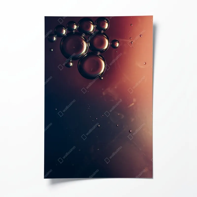 Poster surfer im goldenen sonnenuntergang – Wallnifity®