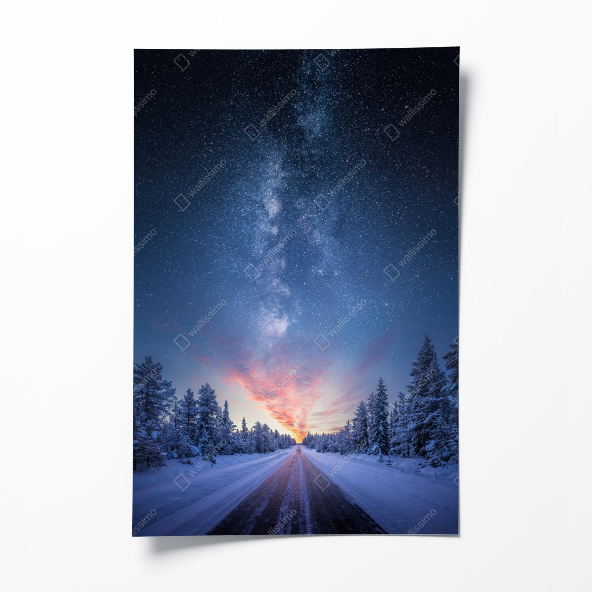Poster straße zur milchstraße bei sonnenaufgang – Wallnifity®