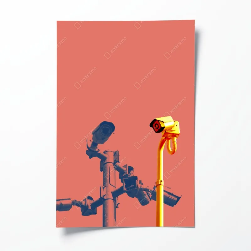 Poster zeitloses schwarz-weiß geometrisches muster – Wallnifity®