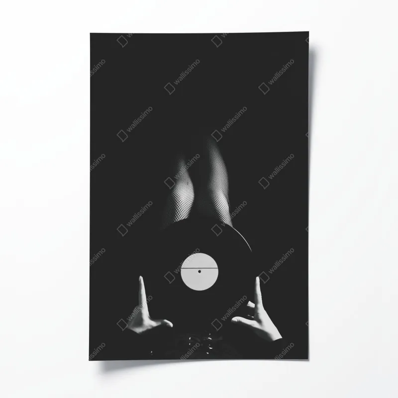 Poster verspieltes rosa flamingo-muster – Wallnifity®