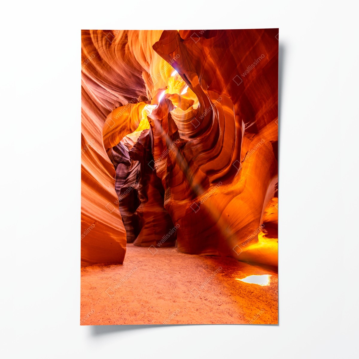 Poster Antelope Canyon licht und geschwungene sandsteinformen – Wallnifity®