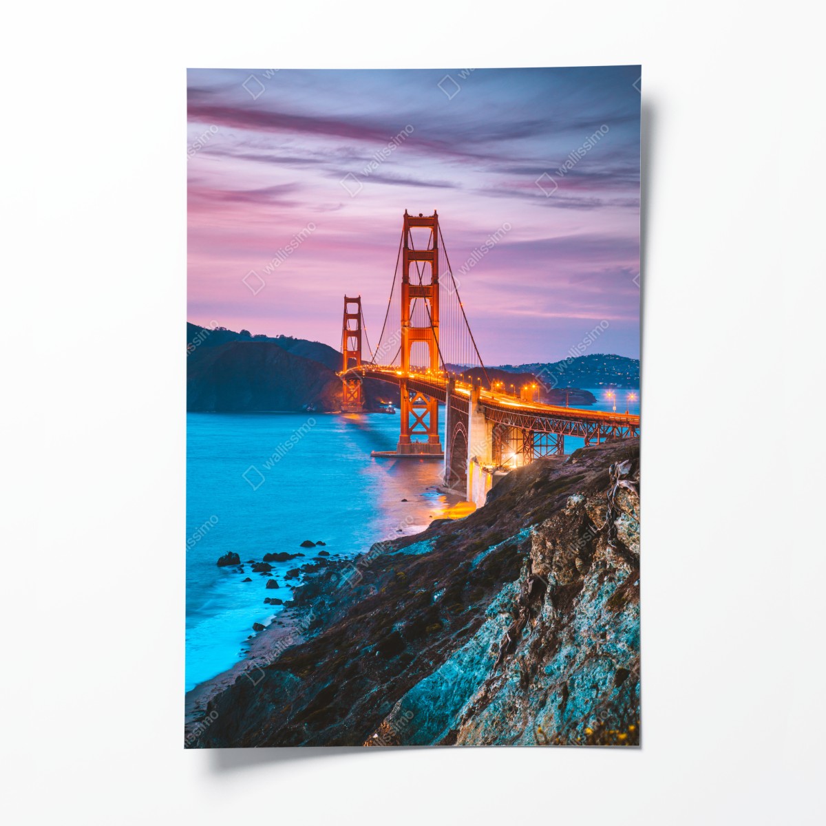 Poster Golden Gate Bridge in der dämmerung, San Francisco – Wallnifity®