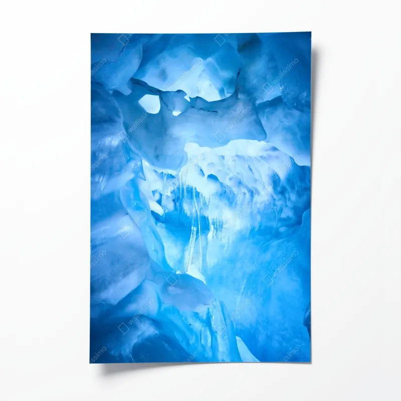 Poster sonnige gasse mit meerblick und balkonen – Wallnifity®