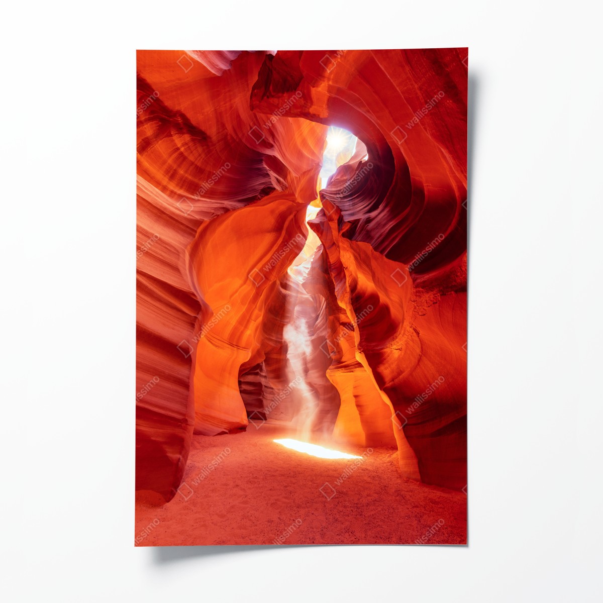 Poster sonnenstrahl in einer sandsteinschlucht – Wallnifity®