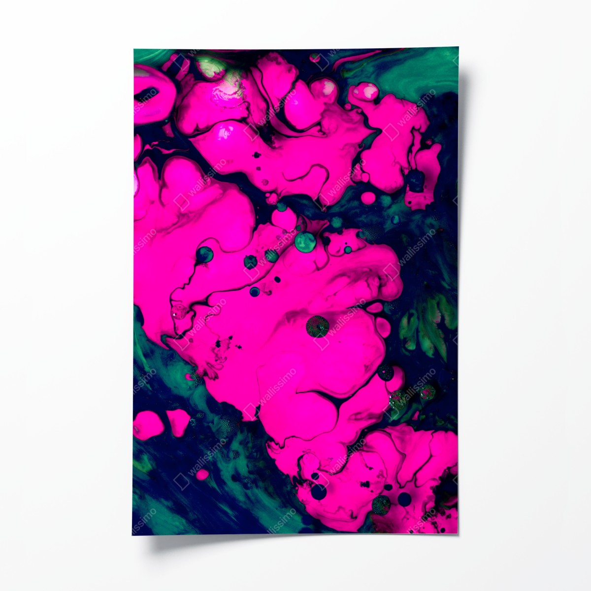 Poster neonpink flüssige abstraktion – Wallnifity®