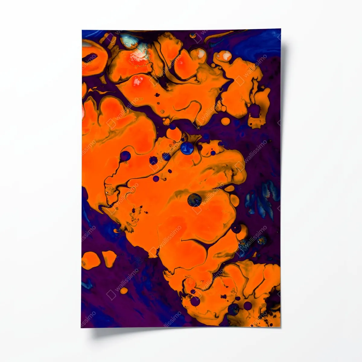 Poster intensiver oranger fluss – Wallnifity®